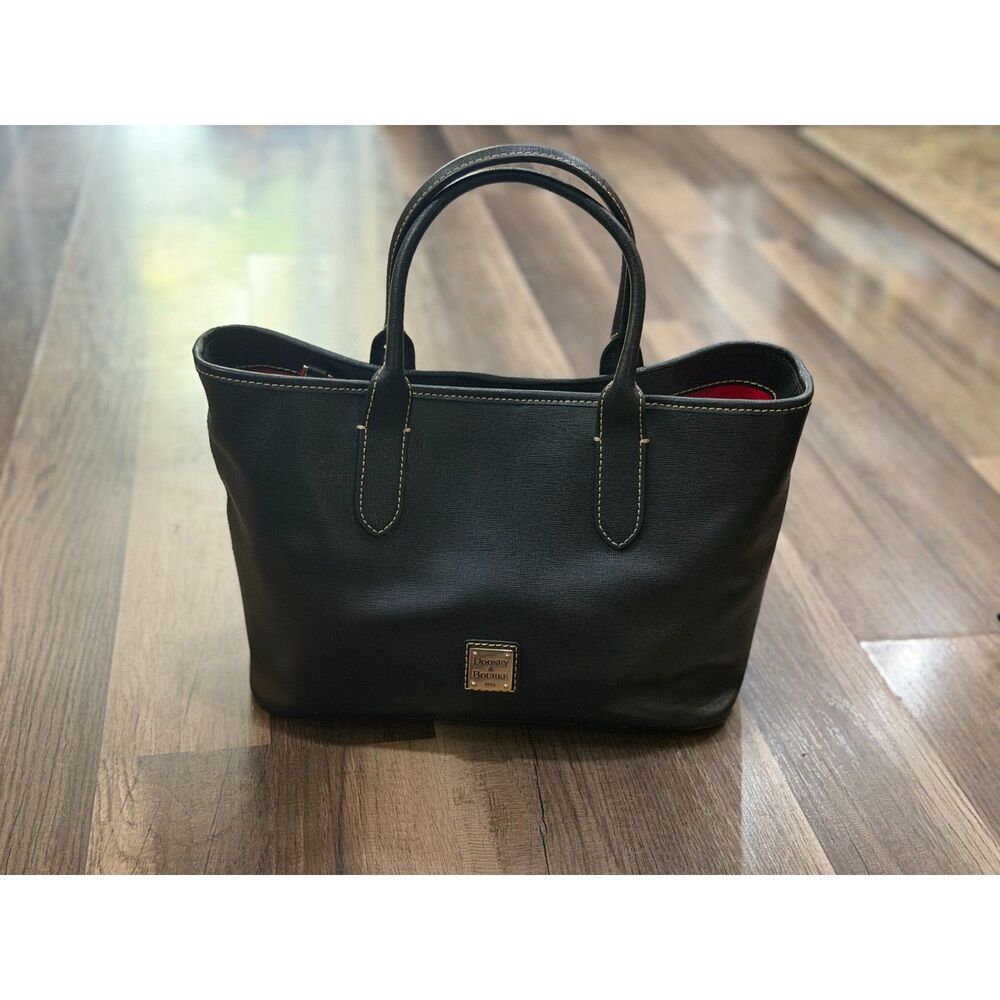 Flawless Dooney & Bourke Black Saffiano Leather Brielle Satchel